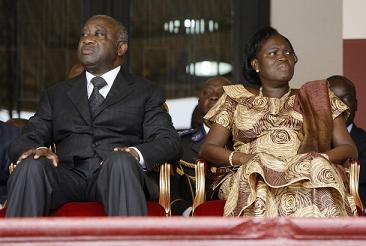 Ivory Coast President Laurent Gbagbo and his wife Simone Ehivet Ggbagbo