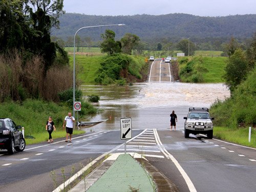 Wide Bay Highway - Flooding in Queensland, Australia Wide Bay Highway - Flooding in Queensland, Australia