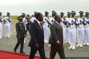 Le président gabonais Ali Bongo en Côte d'Ivoire