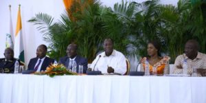 Ouattara a tenu une conférence de presse- bilan à San Pedro