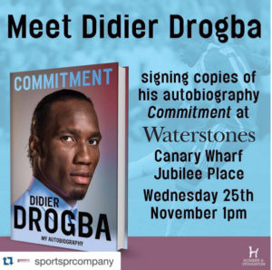 Drogba à Londres pour dédicacer son livre