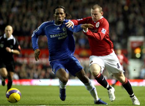 Wayne Rooney and Didier Drogba