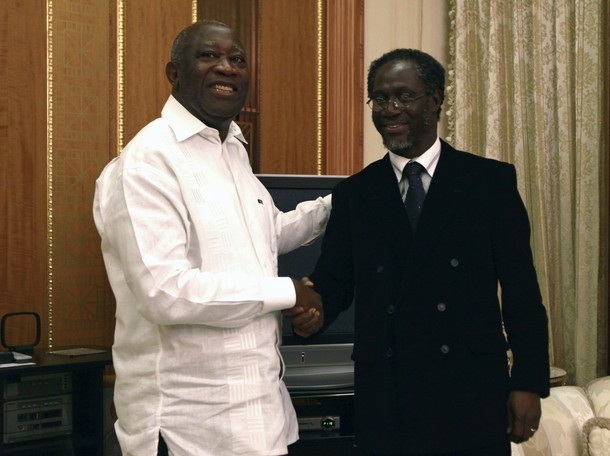 Gilbert Aké et Laurent Gbagbo
