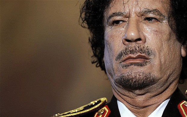 le leader libyen tué, Muammar Kadhafi