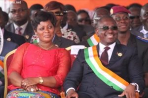 Soro Guillaume et Sylvie Tagro à une cérémonie officielle